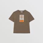 Burberry Burberry Childrens Logo Graphic Print Cotton T-shirt, Size: 12y, Brown
