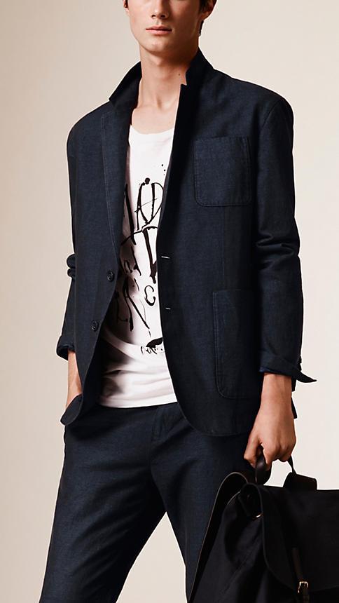Burberry Brit Lightweight Cotton Linen Blazer