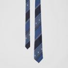 Burberry Burberry Classic Cut Monogram Motif Striped Silk Jacquard Tie, Blue