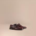 Burberry Burberry Leather Brogues With Asymmetric Closure, Size: 39, Red