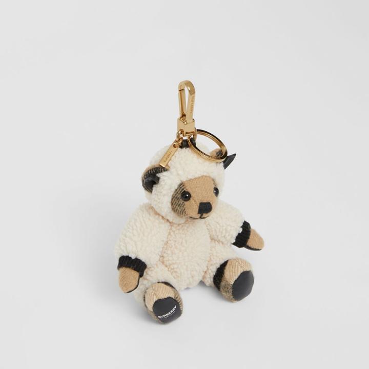 Burberry Burberry Thomas Bear Charm In Sheep Costume, Beige