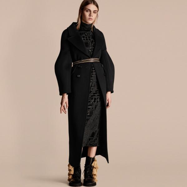Burberry Puff-sleeved Wool Coat
