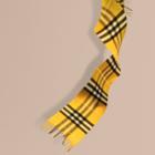 Burberry Burberry The Mini Classic Check Cashmere Scarf, Size: Os, Yellow