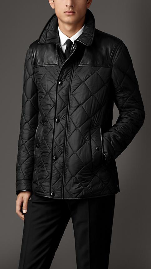 Burberry Lambskin Detail Field Jacket