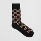 Burberry Burberry Chequer Cotton Blend Socks, Size: M, Black