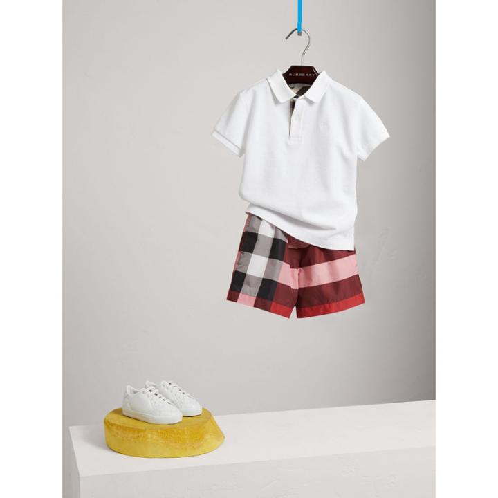 Burberry Burberry Check Swim Shorts, Size: 12y, Red
