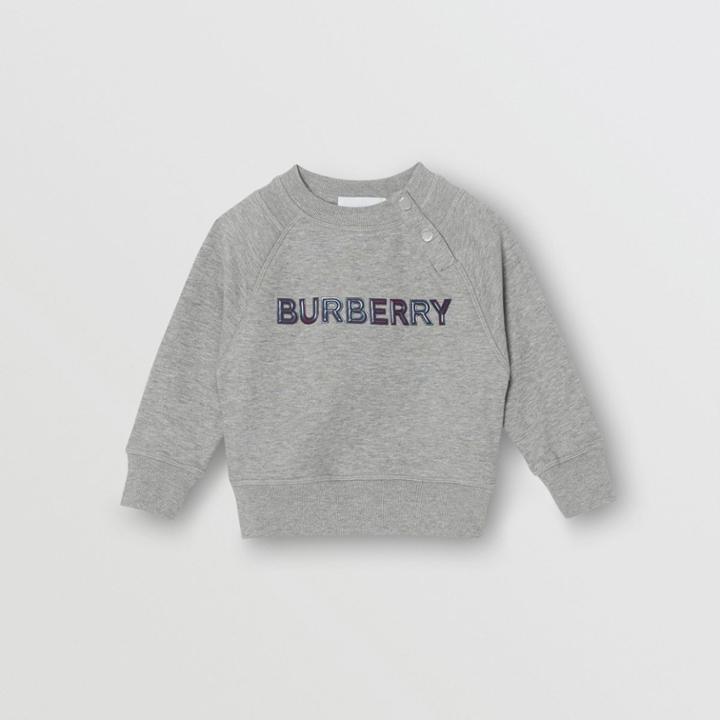Burberry Burberry Childrens Logo Detail Cotton Sweatshirt, Size: 12m, Grey