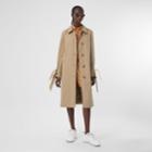Burberry Burberry Tropical Gabardine Car Coat, Size: 06, Beige