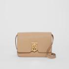 Burberry Burberry Small Grainy Leather Tb Bag, Beige