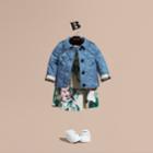 Burberry Burberry Check Detail Quilted Jacket, Size: 2y, Blue