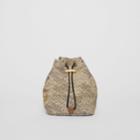 Burberry Burberry Monogram Print Nylon Drawcord Pouch, Beige