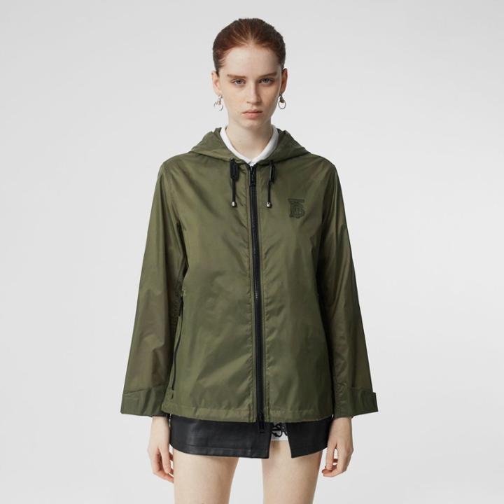Burberry Burberry Monogram Motif Lightweight Hooded Jacket, Size: 06, Beige