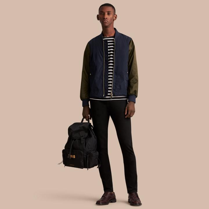 Burberry Burberry Two-tone Shape-memory Taffeta Bomber Jacket, Size: 46, Blue