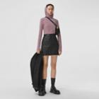 Burberry Burberry Houndstooth Check Print Stretch Jersey Hooded Top, Red
