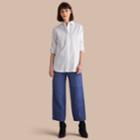 Burberry Burberry Scalloped Stretch Cotton Shirt, Size: 06, White