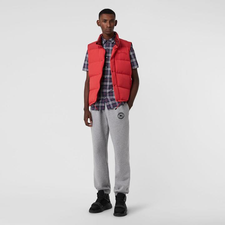 Burberry Burberry Short-sleeve Check Cotton Shirt, Size: Xl, Blue