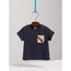 Burberry Burberry Check Pocket Cotton T-shirt, Size: 6m, Blue