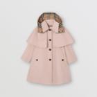 Burberry Burberry Childrens Detachable Hood Showerproof Cotton Swing Coat, Size: 10y, Pink