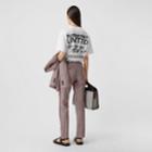 Burberry Burberry Coordinates Print Cotton Oversized T-shirt, Size: Xs, White