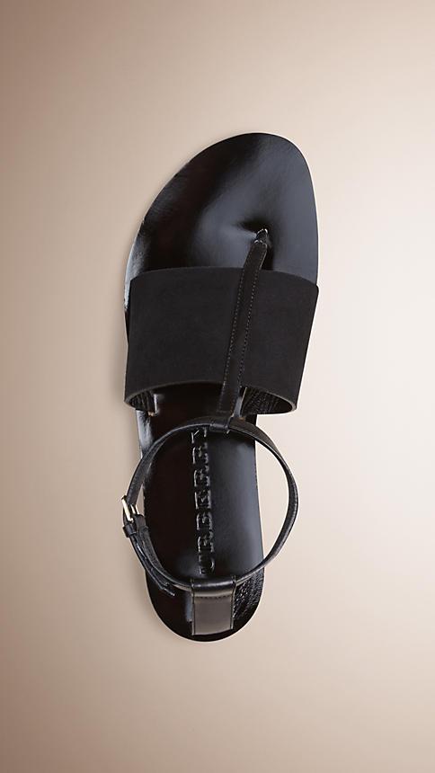 Burberry Leather And Suede Sandals