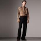 Burberry Burberry Vintage Check Cotton Tie-neck Riding Shirt, Size: L