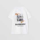 Burberry Burberry Childrens Vintage Polaroid Print Cotton T-shirt, Size: 6y, White