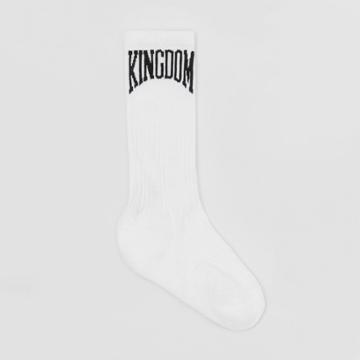 Burberry Burberry Kingdom Intarsia Cotton Blend Socks, White