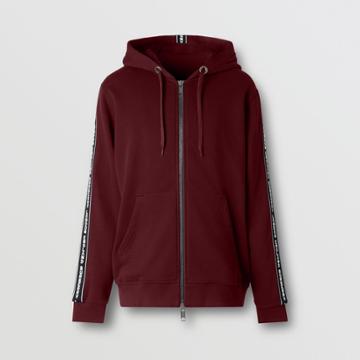 Burberry Burberry Logo Tape Cotton Hooded Top