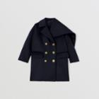 Burberry Burberry Childrens Detachable Scarf Wool Tailored Coat, Size: 10y