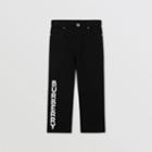 Burberry Burberry Childrens Logo Print Japanese Denim Jeans, Size: 12y, Black