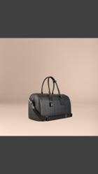 Burberry Leather Trim London Check Holdall