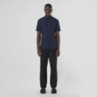 Burberry Burberry Short-sleeve Monogram Motif Stretch Cotton Shirt, Size: Xs, Blue