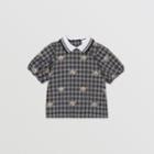 Burberry Burberry Childrens Puff-sleeve Thomas Bear Print Check Cotton Blouse, Size: 10y