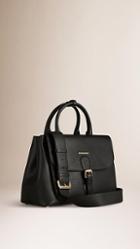 Burberry The Medium Saddle Bag In Grainy Bonded Leather