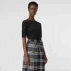Burberry Burberry Short-sleeve Silk Cashmere Sweater, Black