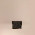 Burberry Laser-cut Floral Lace Leather Clutch Bag