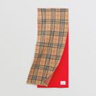 Burberry Burberry Childrens Colour Block Check Merino Wool Jacquard Scarf, Size: Os, Red