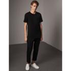 Burberry Burberry Rope Embroidered Pocket Cotton T-shirt, Size: L, Black