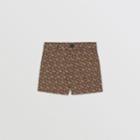 Burberry Burberry Childrens Monogram Print Cotton Tailored Shorts, Size: 12y
