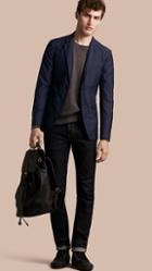 Burberry Slim Fit Striped Lightweight Blazer