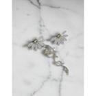 Burberry Burberry Crystal Half-daisy Drop Earring And Stud Set, Green