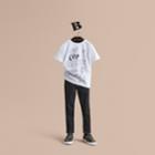 Burberry Burberry London Icons Print Cotton T-shirt, Size: 14y, White