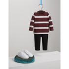 Burberry Burberry Long-sleeve Striped Cotton Top, Size: 3y, Red