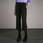 Burberry Burberry Ramie Cotton Cropped Workwear Trousers, Size: 06, Black