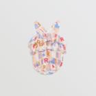 Burberry Burberry Childrens Ruffle Detail Logo Print Cotton Silk Playsuit, Size: 12m, Pink