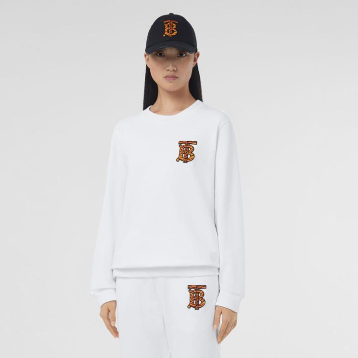 Burberry Burberry Monogram Motif Cotton Oversized Sweatshirt, Size: L