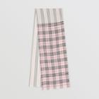 Burberry Burberry Icon Stripe And Vintage Check Wool Silk Scarf, Pink