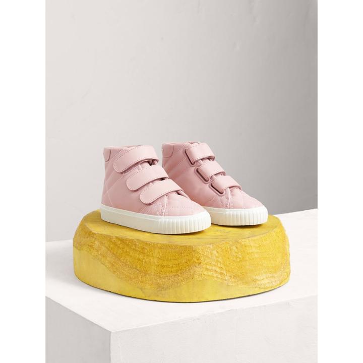 Burberry Burberry Quilted Leather High-top Trainers, Size: 8, Pink
