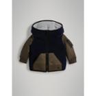 Burberry Burberry Faux Shearling Panelled Hooded Jacket, Size: 3y