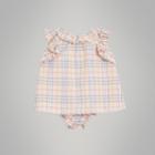Burberry Burberry Childrens Ruffle Detail Check Cotton Dress With Bloomers, Size: 3m, Beige